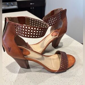 Frye Women's Tan Perforated Heels